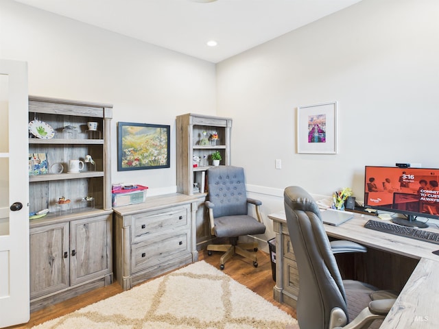515 School St, Albion, ID 83311 - home office featuring wood finished floors