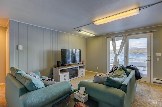 view of carpeted living room