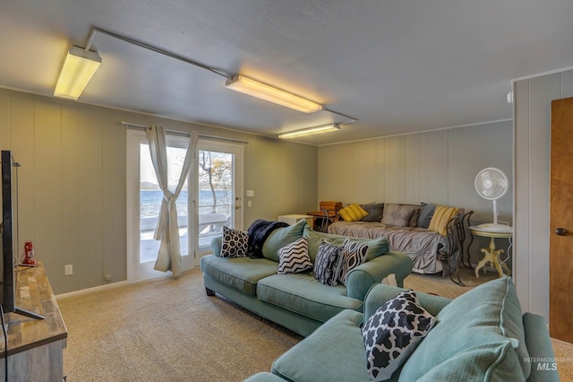 view of carpeted living room