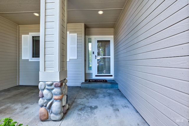 view of doorway to property