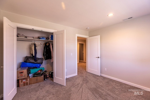 closet featuring visible vents