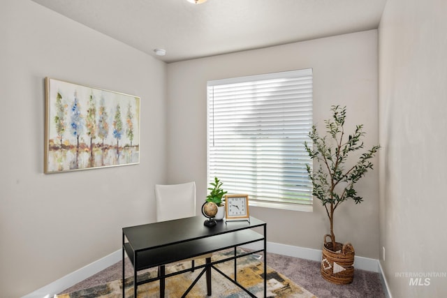 view of carpeted office