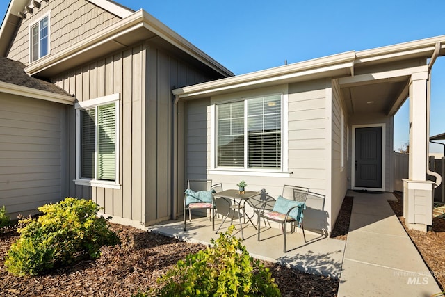 back of property featuring a patio area