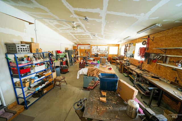 506 Fair Ln, Nampa, ID 83686 - interior space featuring a workshop area and concrete flooring