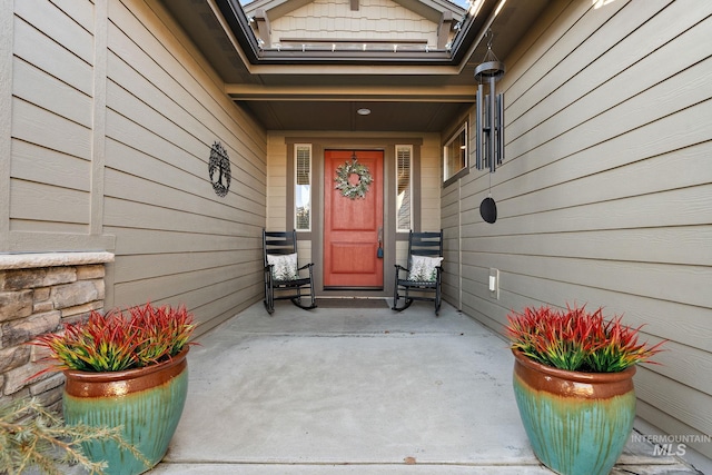 view of doorway to property