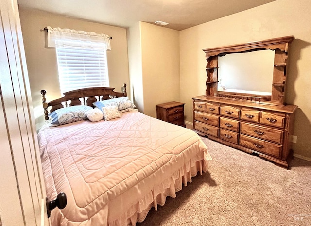 bedroom with carpet