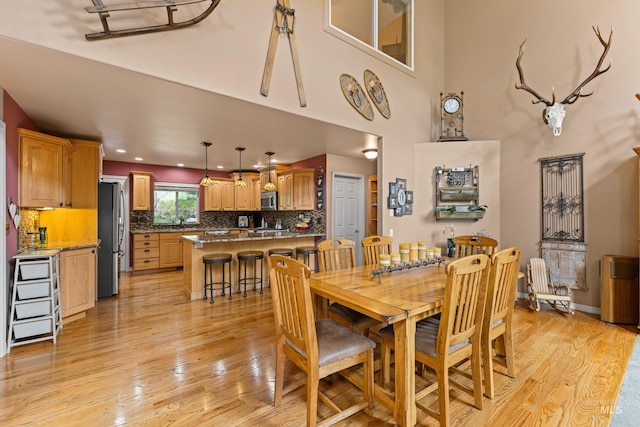 1611 Woodhaven Ln, Mccall, ID 83638 - dining area with light wood-style flooring and recessed lighting