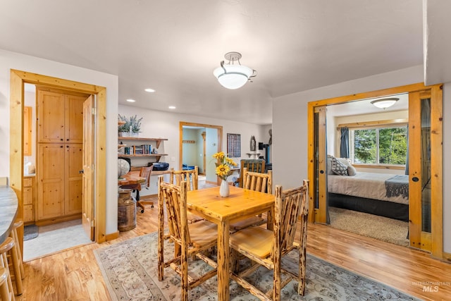 1611 Woodhaven Ln, Mccall, ID 83638 - dining space with light wood-style flooring and recessed lighting