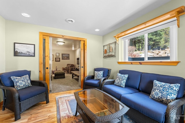 1611 Woodhaven Ln, Mccall, ID 83638 - living area featuring light wood-style flooring and recessed lighting
