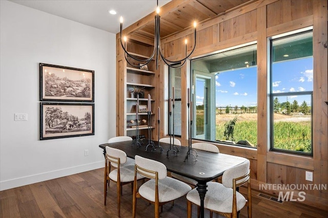 461 Centry Ave, Middleton, ID 83644 - dining area featuring baseboards and dark wood finished floors