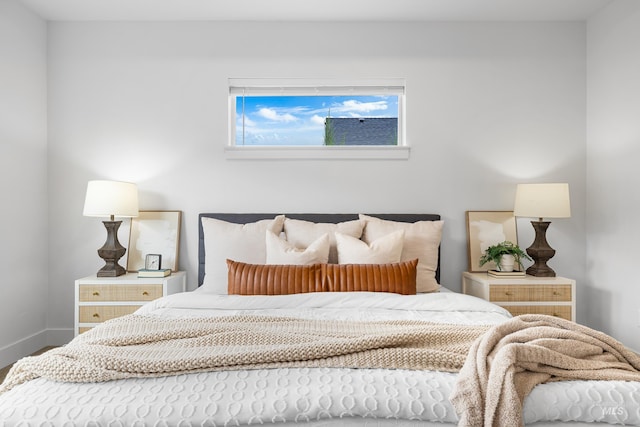 bedroom with baseboards