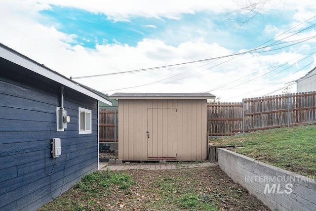 exterior space with a fenced backyard