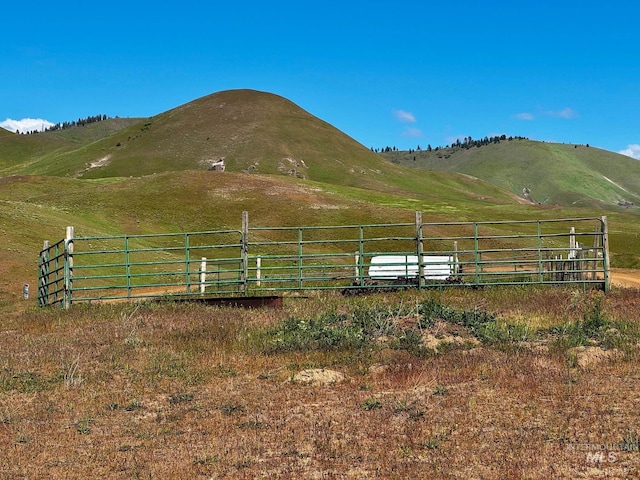 mountain view featuring rural landscape and agricultural land