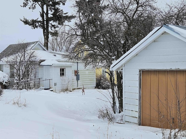 view of snowy yard