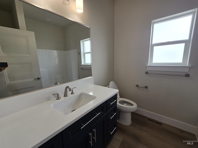 563 Full Moon Way, Twin Falls, ID 83301 - full bath featuring vanity, wood finished floors, and a shower