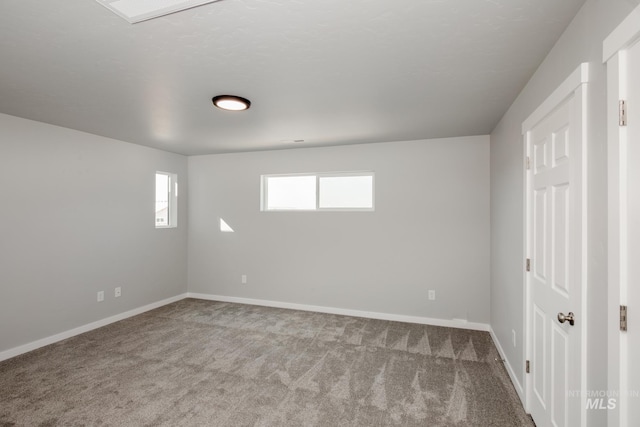 view of carpeted spare room