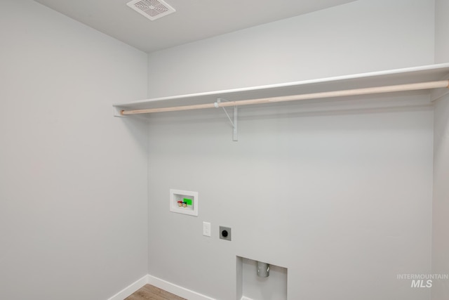 laundry room with hookup for a washing machine and electric dryer hookup