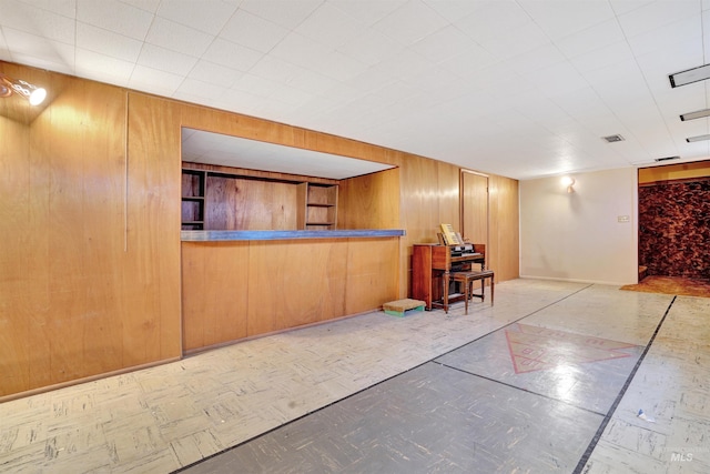 bar with wooden walls