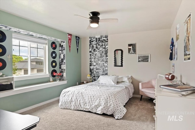 12131 W Precept Ln, Kuna, ID 83634 - bedroom featuring carpet floors, baseboards, and ceiling fan