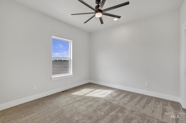 3675 E 3711 N, Kimberly, ID 83341 - carpeted spare room featuring ceiling fan, baseboards, and recessed lighting