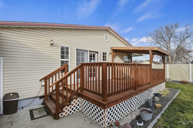 view of wooden terrace