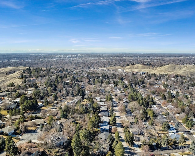 drone / aerial view with a residential view