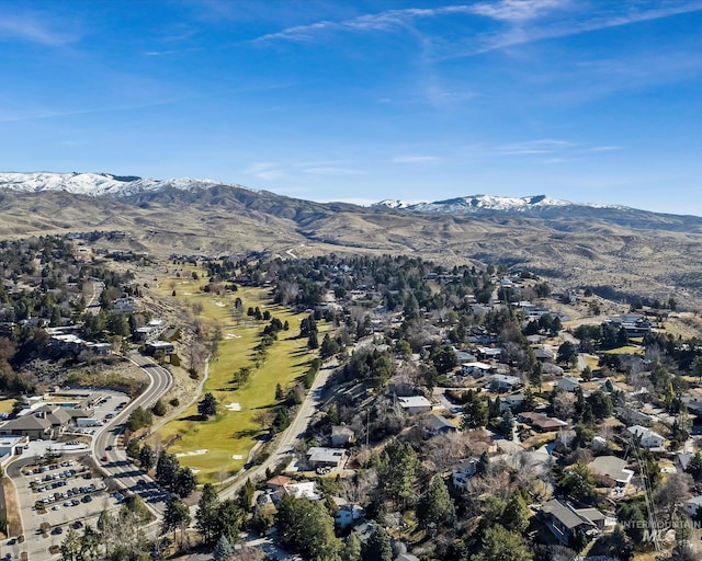 bird's eye view featuring a mountain view