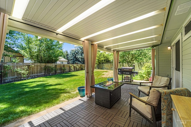 13725 W Fig St, Boise, ID 83713 - view of patio with an outdoor living space with a fire pit