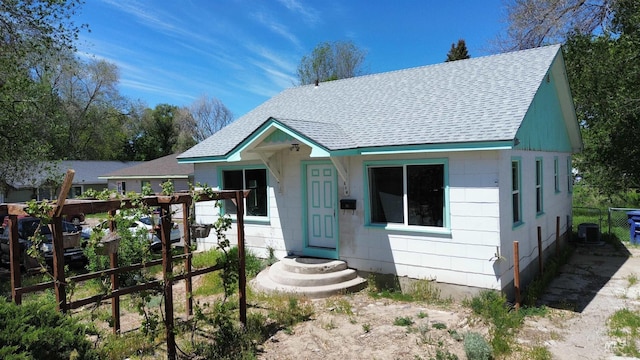 116 6th Ave E, Jerome, ID 83338 - view of front of property featuring a shingled roof, fence, and central air condition unit