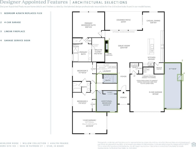 9044 W Patmore Ct, Star, ID 83669 - room layout