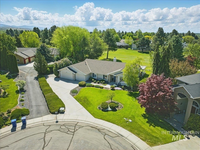 aerial view of property and surrounding area