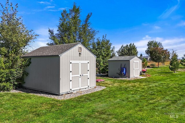 view of shed