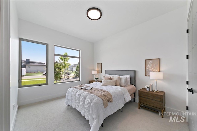 bedroom with carpet floors