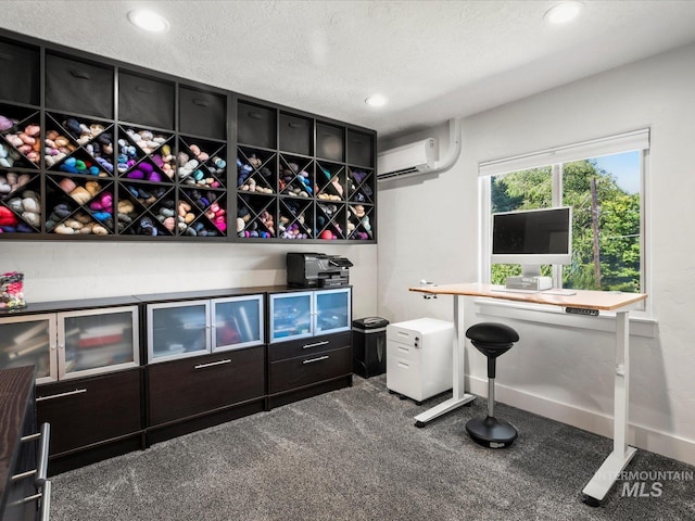 2510 N 24th St, Boise, ID 83702 - carpeted office space featuring a wall mounted air conditioner, recessed lighting, and a textured ceiling