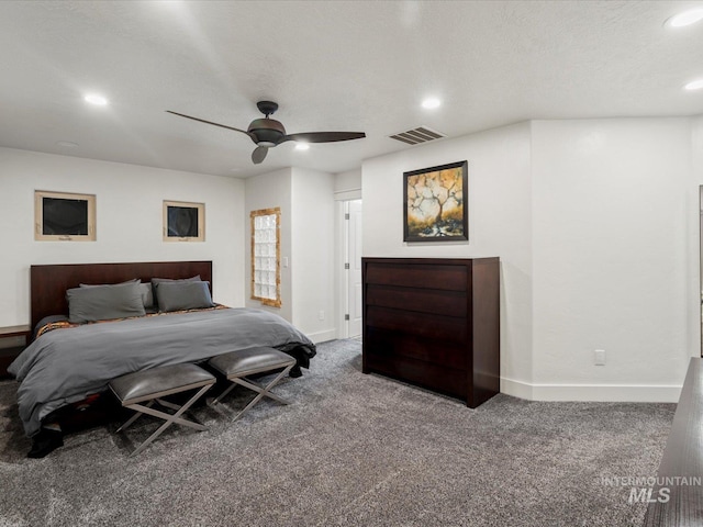2510 N 24th St, Boise, ID 83702 - carpeted bedroom with recessed lighting and ceiling fan
