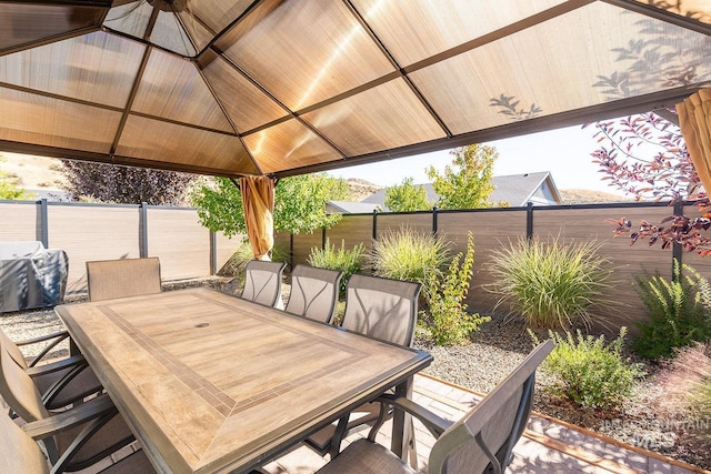 view of patio with a gazebo