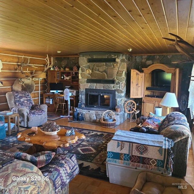 1050 Maxwell Ln, Elk City, ID 83525 - kitchen featuring stainless steel dishwasher, healthy amount of natural light, wood ceiling, a sink, and light countertops
