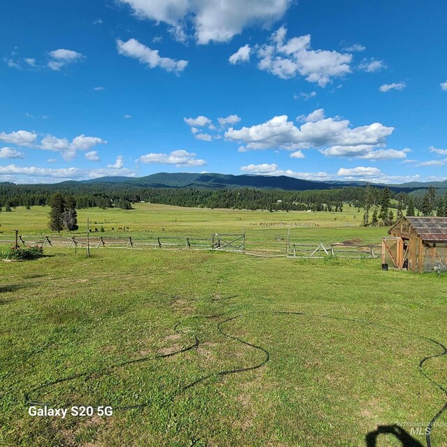 1050 Maxwell Ln, Elk City, ID 83525 - wooden terrace featuring a mountain view and a view of countryside
