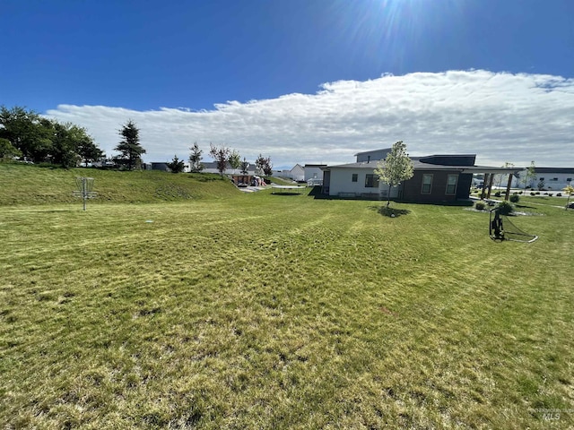 view of grassy yard