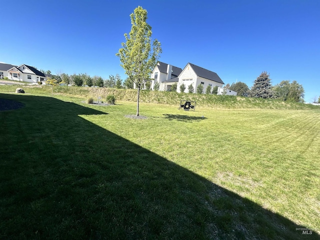 view of grassy yard