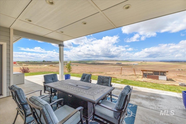 9805 Salmon Ridge Pl, Nampa, ID 83686 - view of patio with outdoor dining space and a view of rural / pastoral area