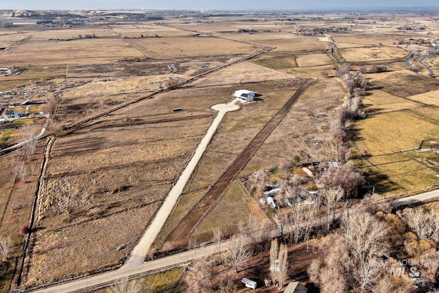 drone / aerial view featuring a rural view