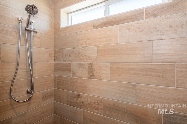 room details featuring tiled shower