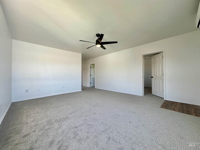 408 Walnut St, Nezperce, ID 83543 - interior space with carpet flooring, ceiling fan, and baseboards