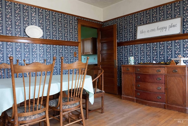 2771 S 850 E, Hagerman, ID 83332 - dining room featuring light wood-style floors and wallpapered walls