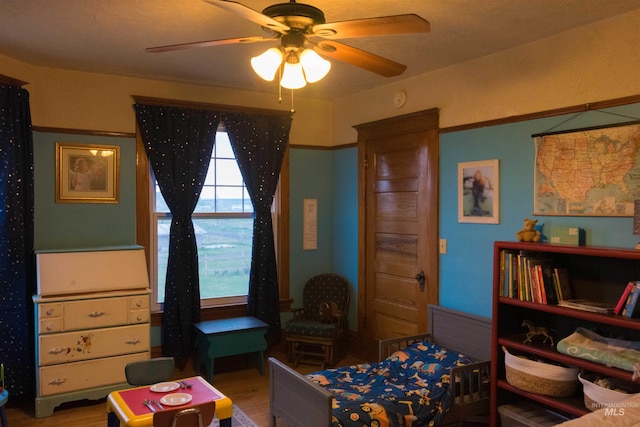 2771 S 850 E, Hagerman, ID 83332 - bedroom featuring wood finished floors and ceiling fan