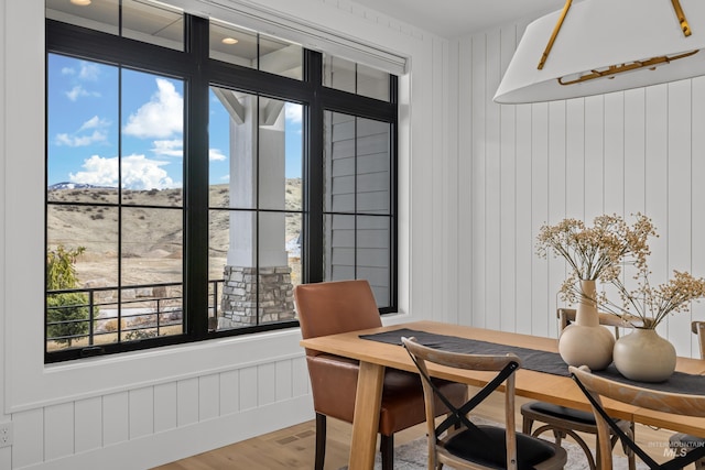 interior space featuring visible vents and wood finished floors