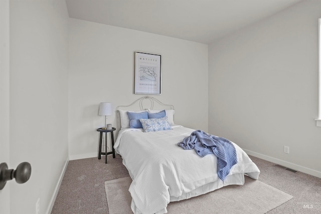 bedroom with carpet floors