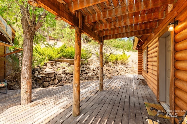 view of wooden terrace