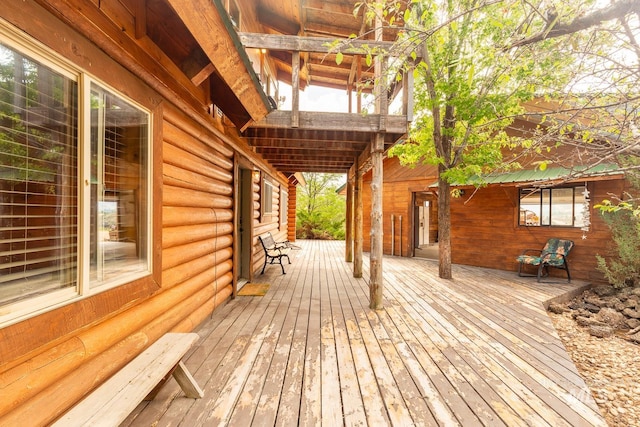 view of wooden deck